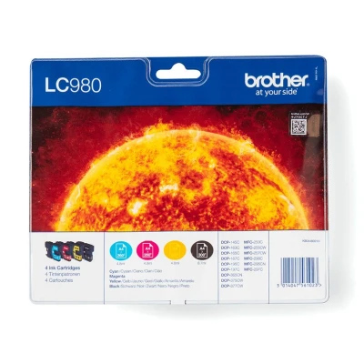 Image of Brother LC980 Print cartridge 1 x black, yellow, cyan, magenta