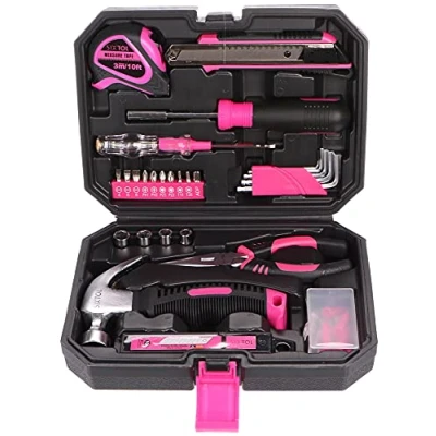 Image of SIXTOL Home Pink 66 Piece Tool Set in a Box