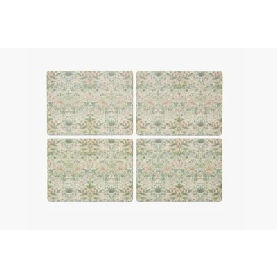 Image of Morris &amp; Co Strawberry Thief Set of 4 Large Placemats