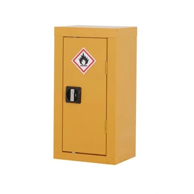 Image of BiGDUG Hazardous Substance Storage Cabinet Metal COSHH Cupboard, HSE Safety 1 Shelf 700h x 350w 300d mm