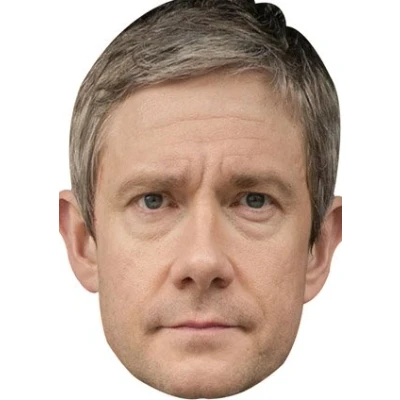 Image of FoxyPrinting Sherlock Martin Freeman Celebrity Cardboard Party Face Mask Fancy Dress