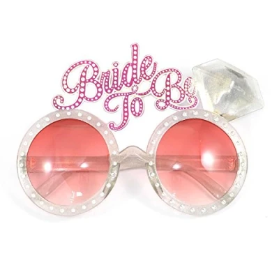 Image of SHATCHI Hen Party Bride To Be Wearable Funglasses Sunglasses Pink Shades Wedding Novelty Accessories Fancy Dress Night Fun Gift for