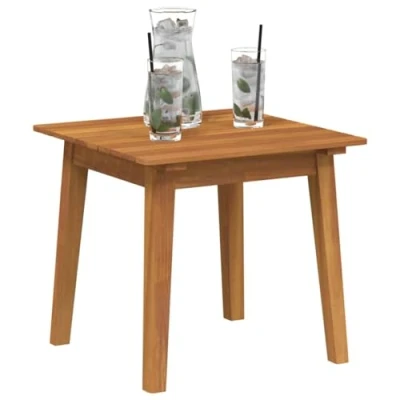 Image of vidaXL Brown Acacia Wood Outdoor Coffee Table Weather resistant Square Garden/Patio 45x45x40 cm