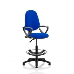 Image of Eclipse Plus I Lever Task Operator Chair Blue With Loop Arms