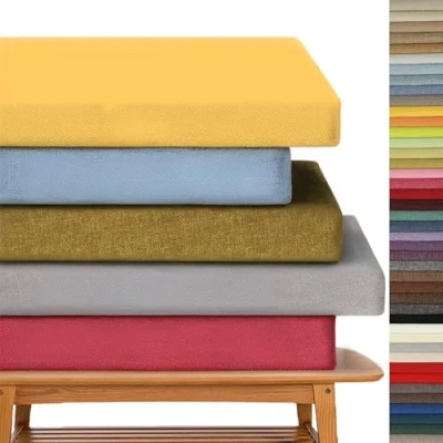 Image of Custom Size Bench Cushion, Personalized Window Seat Cushions Indoor, Non Slip Washable Cushion for Outdoor Furniture, 100+Colors and 6 Fabrics to Choose From (Thick 5CM)