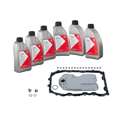 Image of 09D325435, 09D325435S2 Parts Kit, automatic transmission oil change FEBI BILSTEIN 171776 with seal, drain plug seal ring AUDI: Q7