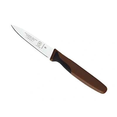 Image of Mercer Culinary Millennia Color Handle Cutlery 3&quot; Slim Paring Knife Brown