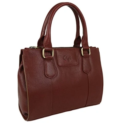 Image of Gigi Ladies Leather Grab Bag Giovanna Collection (Burgandy)