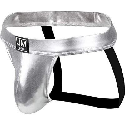 Image of JOCKMAIL 2020 HOT Sexy Mens Jockstrap Briefs Underwear Jock Strap for Men (M, Silver)