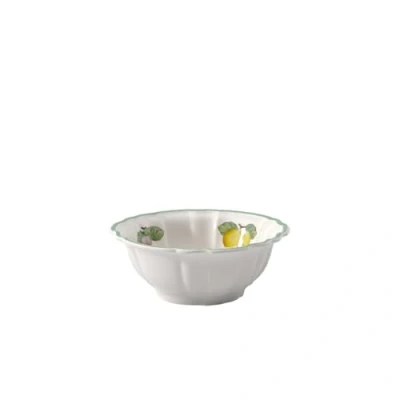 Image of Villeroy und Boch French Garden Fleurence Curved Bowl, Premium Porcelain, White/Multicoloured