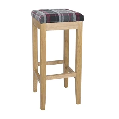 Image of Bolero Austin High Stool Grey Tartan (Single)