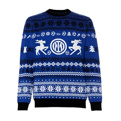 Image of Inter Unisex Christmas Jumper (Pack of 1) Blue Black