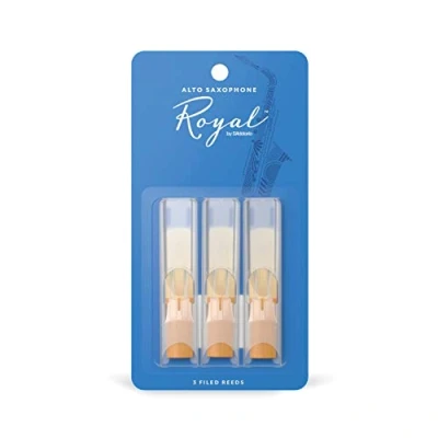 Image of D&#039;Addario Woodwinds Royal Alto Saxophone Reeds Sax with Strong Spine Great for Classical or Jazz Strength 2.5, 3 Pack