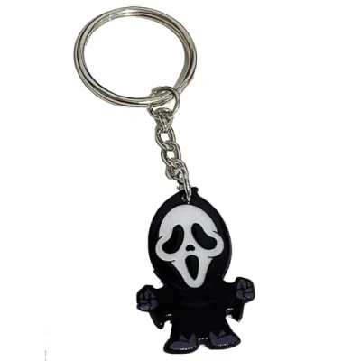Image of EZB Scream Character Keyring Horror Movie Gift idea for Men Women Boys &amp; Girls Ghostface Keychain (Small)