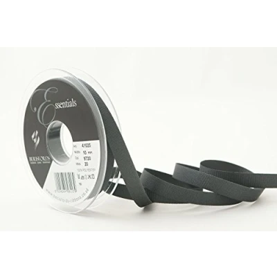 Image of Berisfords Grosgrain, Polyester, Smoked Grey, 10mm