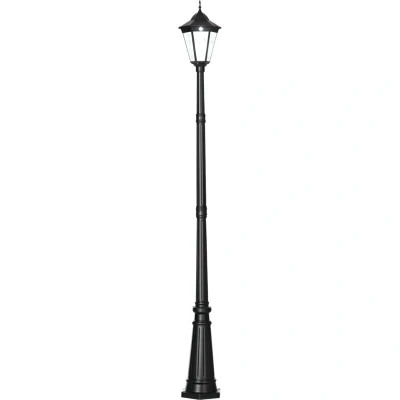 Image of Outsunny 2.4m Garden Lamp Post Light LED Solar Powered Patio Path Lighting