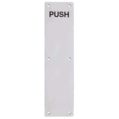 Image of Finger Plate Push Radius 75mm x 650mm Satin Stainless