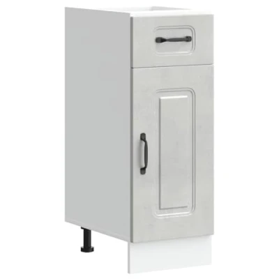 Image of vidaXL Kitchen Base Cabinet Concrete Grey Engineered Wood, Ample Storage, Modern Style, Adjustable Feet, 86x46x81.5cm