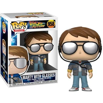 Image of Funko POP! Movie: Back to the Future Marty McFly With Glasses Collectable Vinyl Figure Gift Idea Official Merchandise Toys for Kids &amp; Adults Movies Fans Model Collectors