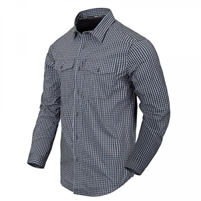 Image of Helikon Tex Men&#039;s Covert Concealed Carry Shirt Scarlet Flame Checkered Size M