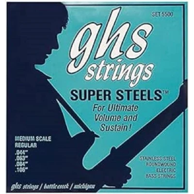 Image of GHS 5500 44 106 Regular Medium Scale Super Steels Bass String Set