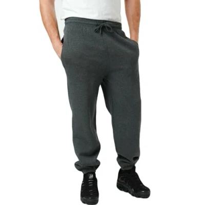 Image of True Face Mens Fleece Joggers Jogging Bottoms Sweatpants with Zip Pockets Casual Elasticated Cuffed Pants Tracksuit Trousers for Workouts and Sports Charcoal 2XL
