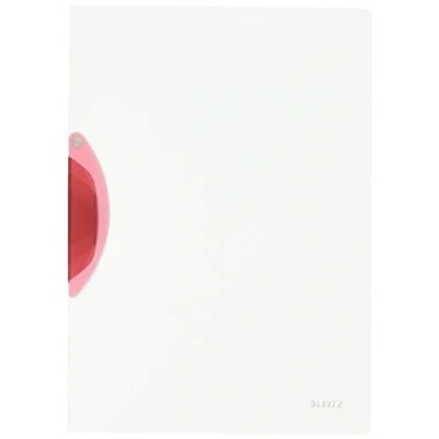 Image of Leitz A4 ColorClip File, Pack of 6, 30 Sheet Capacity, Flexible Plastic, Red, Magic Range, 41740025