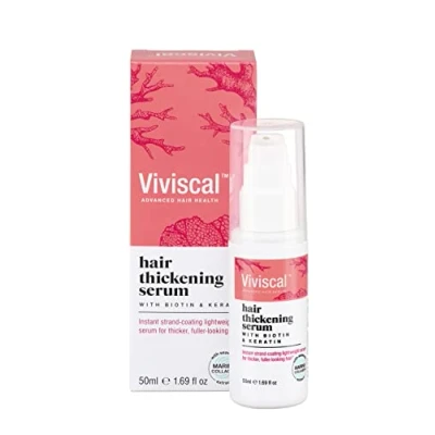 Image of Viviscal Hair Thickening Serum for Naturally Thicker &amp; Fuller Looking Hair, Paraben Free Leave In Conditioner with Biotin, Keratin Marine Collagen, All Types, 50 ml