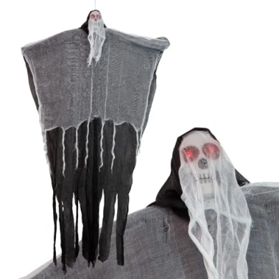 Image of Global Gizmos 46189 Hanging Ghoul Decoration/Light &amp; Sound Effects/Adjustable Arms/Motion Sensor Activated / 150cm Height
