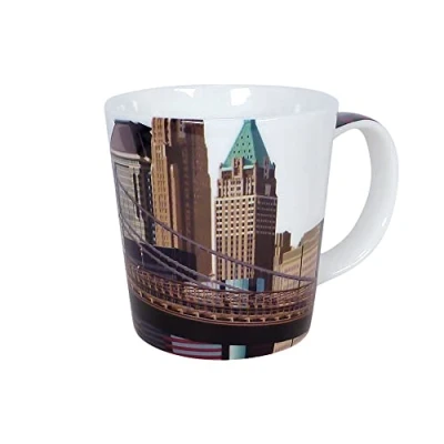 Image of New York Pier 17 Mug by Leslie Gerry Manhattan Cityscape Skyline Gift