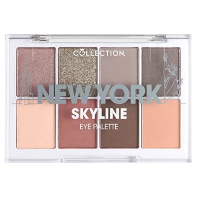 Image of Collection Cosmetics Intensely Pigmented Colour Eye Shadow Palette with 8 Stunning Shadows, Matte and Metallic Shades, New York Skyline