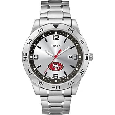 Image of Timex Men&#039;s x NFL Citation 49ers Silver Analog Watch