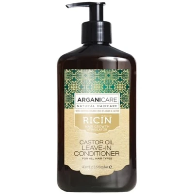 Image of Arganicare Castor Oil Leave In Conditioner with Certified Organic Argan &amp; For All Hair Types 400ml