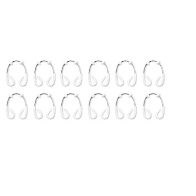 Image of Umbra Shower Rings, 18/8 Stainless Steel, White/Chrome,