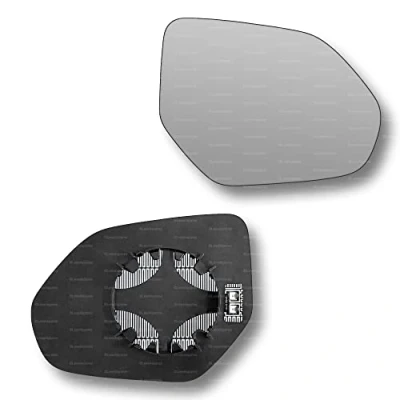 Image of Less4spares Replacement Wing Mirror Glass Right Compatible with Audi Q8 2019 2022 CLIP ON Driver Off side Heated Convex