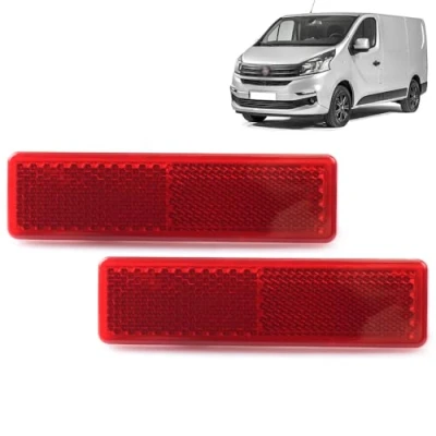 Image of ROBUST 2 Pcs Car Rear Bumper Reflector for Vauxhall Opel Fiat Talento Nissan Nv300 Renault Trafic Master Vivaro Movano 09160858 7700353184 4500558 9160858