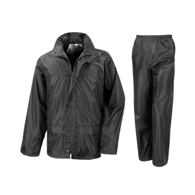 Image of Result R225J Rain Suit Black, Medium/Size 7/8