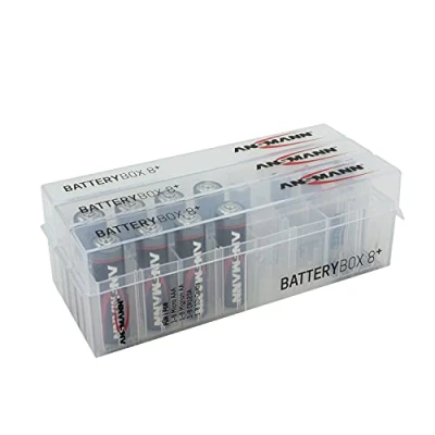 Image of Ansmann 4000033 8 Way AA / AAA Battery Box Plus ideal for storing your full and empty batteries also stores memory cards bundle of 3
