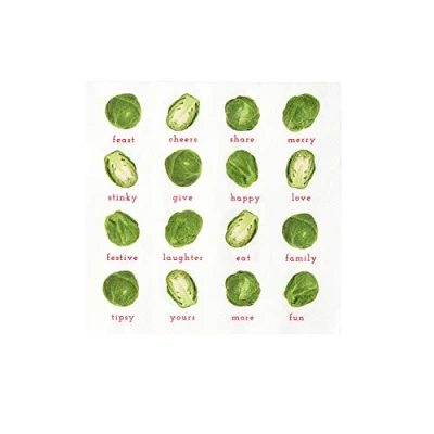 Image of Talking Tables 20 Pack Christmas Paper Napkins Sprouts