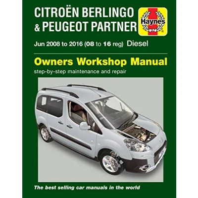 Image of Citroen Berlingo &amp; Peugeot Partner Diesel (June 08 16) Haynes Repair (Paperback)
