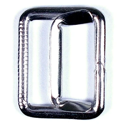 Image of Metal Waistcoat Vest Buckle Slider Fastener Silver Colour 2.5cm x 2cm Pack of 1