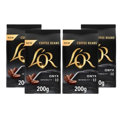Image of L&#039;OR Onyx Coffee Beans 200g Intensity 12 (4 x 200g, 800g Total)