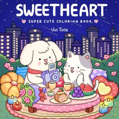 Image of Sweetheart: Coloring Book for Adults &amp; Teens Featuring Adorable Animals Valentines