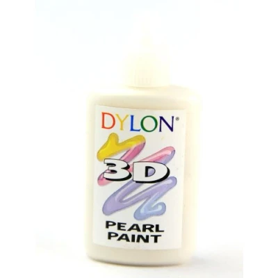 Image of Dylon 3D Fabric Paint Colour Fun Effects Pearl White 25ml Bottle