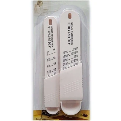 Image of Prima 2pc Adjustable Measuring Spoon, White, One Size