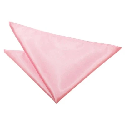 Image of DQT Men Pink Solid Plain Stripe Floral Paisley Polka Dot Pocket Square Satin Baby