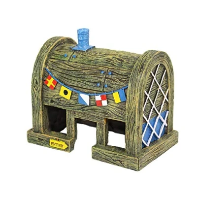 Image of Penn Plax Spongebob Squarepants Officially Licensed Aquarium Ornament The Krusty Krab Medium