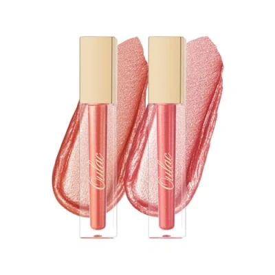 Image of Oulac Metallic Diamond Lip Gloss Set Waterproof &amp; Transfer Proof Liquid Lipstick Eyeshadow, Long Lasting with High Shine Finish, Vegan Clean Beauty Formula, 4.5ml*2(MD03+MD05)