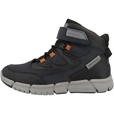 Image of Geox Boy&#039;s J Flexyper Boy Abx Ankle Boots, Navy Grey, 5 UK Child