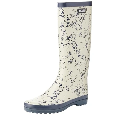Image of Aigle Women&#039;s Eliosa Pt Rain Boot, Snow Print, 4 UK